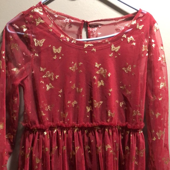 BRAND NEW GIRLS BUTTERFLY DRESS SIZE 14! NWT! SMOKE FREE HOME! - Picture 4 of 4